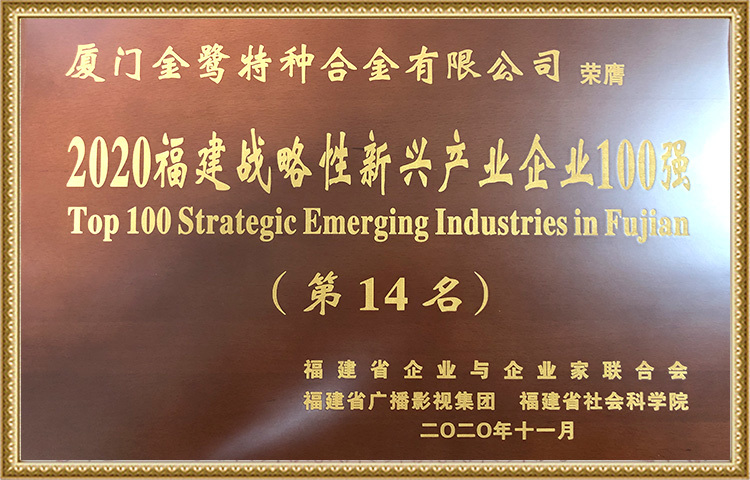 2020年福建省戦略的新興産業トップ100企業